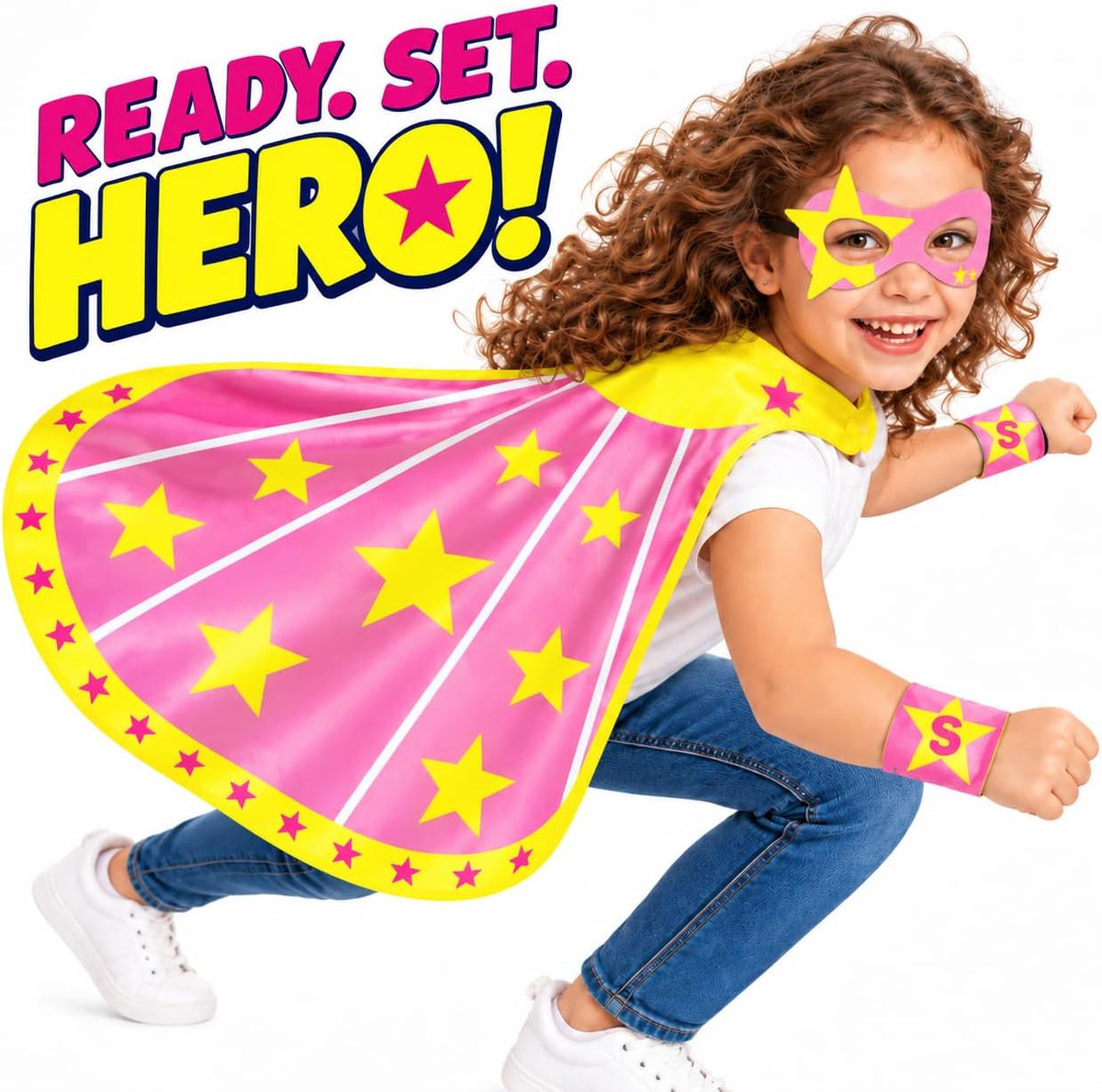 iROLEWIN Superhero-Capes for Kids Super Hero Costume as Girls-Boys Dress-Up