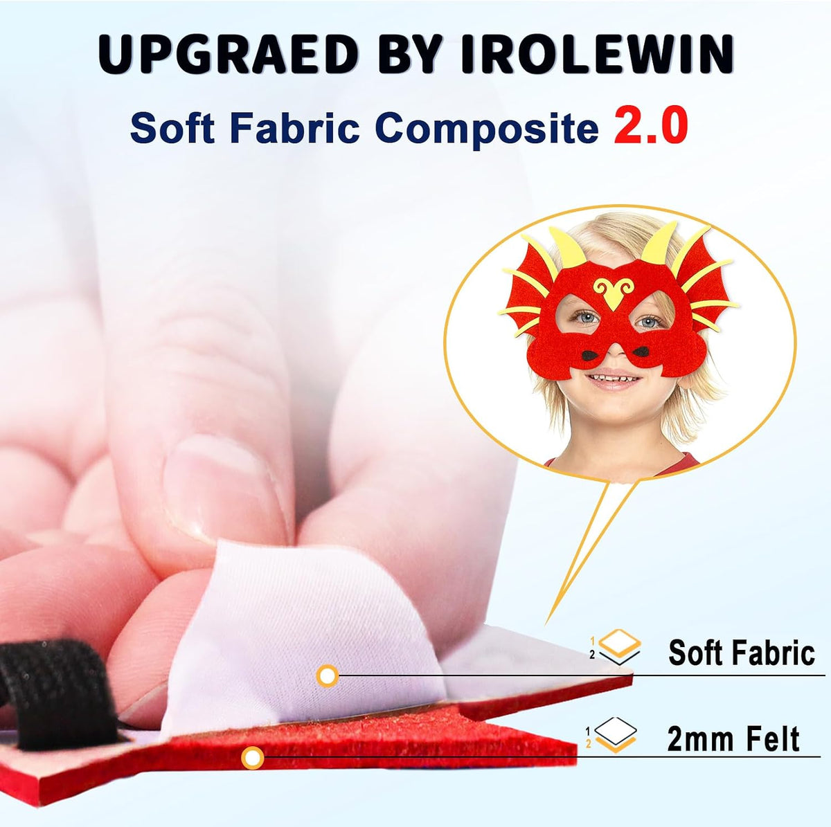 iROLEWIN Dinosaur Costume for Kids Dinosaur Capes Masks as Dress-Up Toys