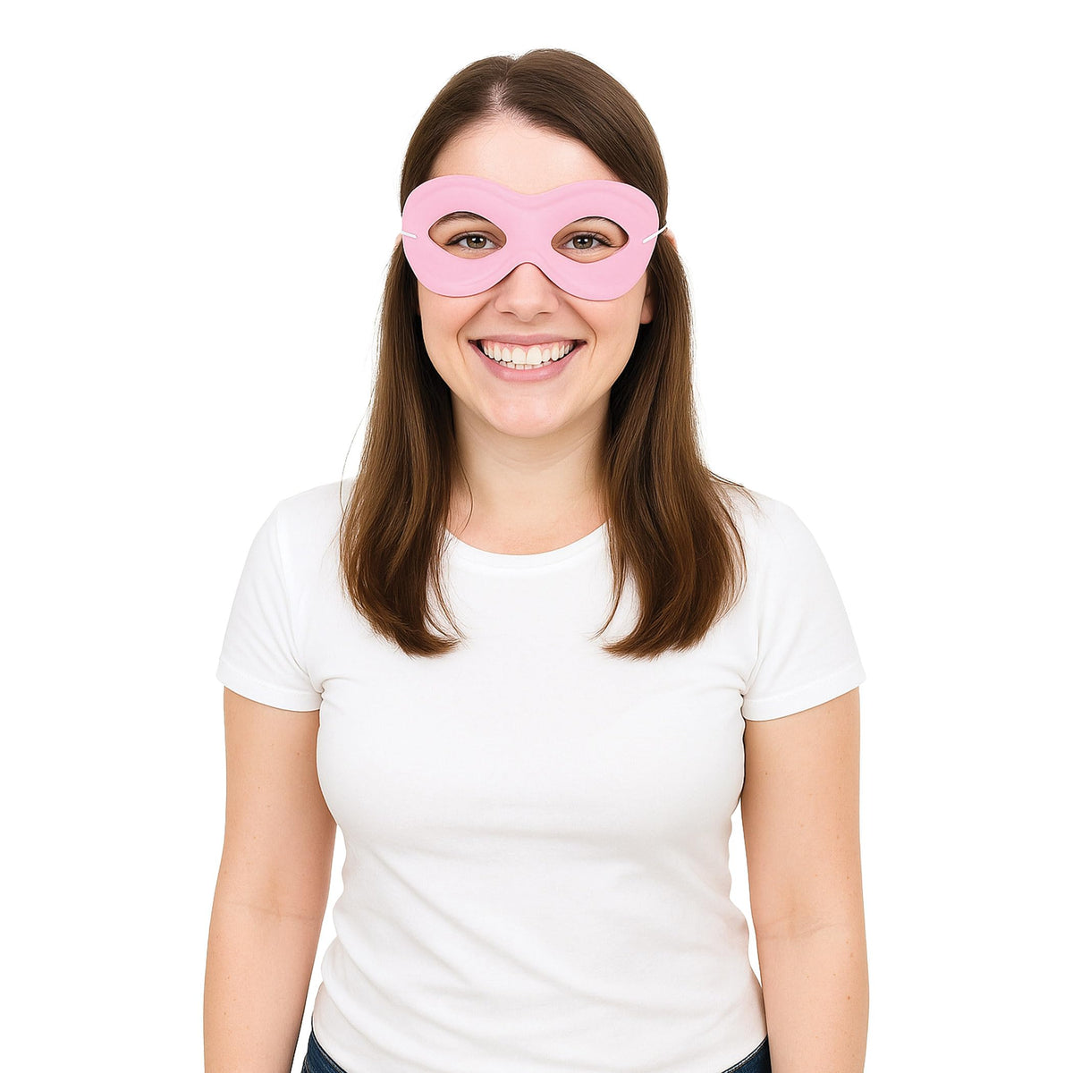 Beistle Pink Fabric Hero Masks.