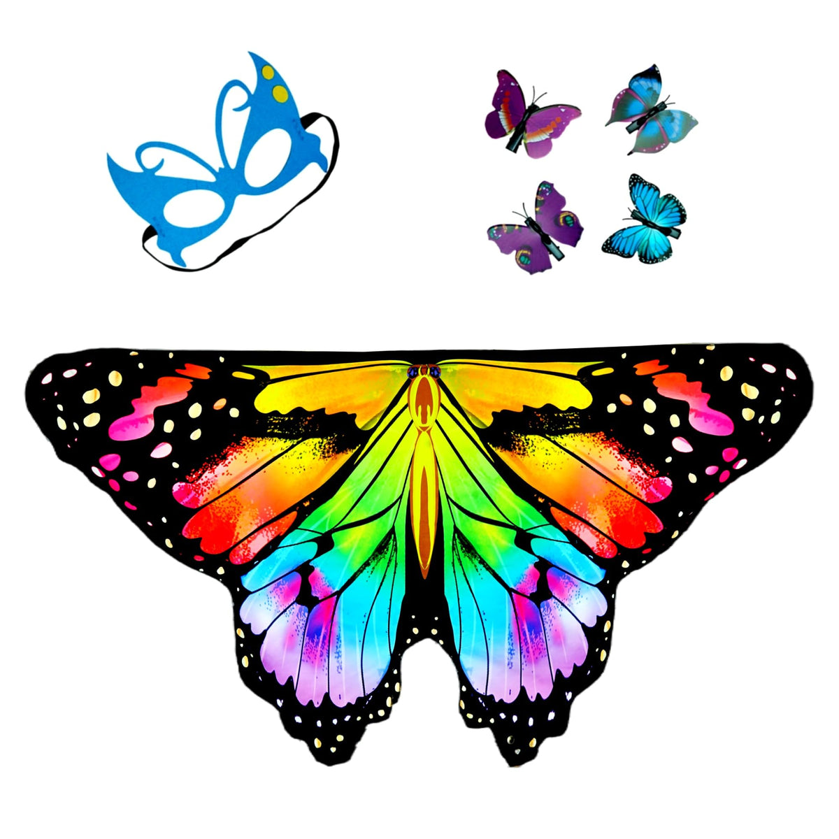 Niurui Kids Fairy Butterfly Wings Costume for Girls Halloween Toddler Dress Up Play Costumes Christmas Party Favors Gifts