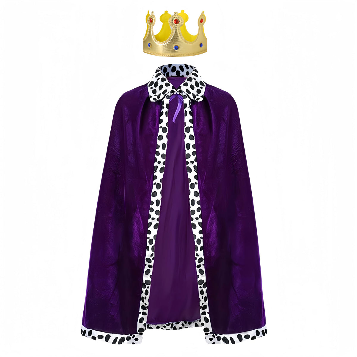Proumhang Kids King Cape,Kids Prince Cloak with Crown,Queen Royal Robe for Boys Girls,Coronation Cloak,80cm