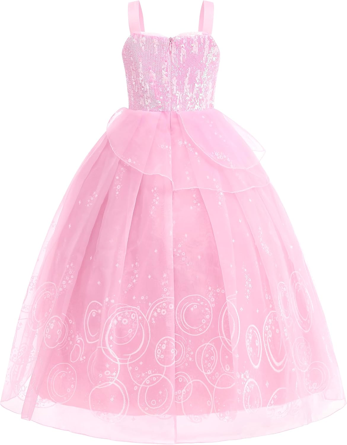 Aoiviss Pink Witch Dress for Girl Glitter Princess Costume with Accessories