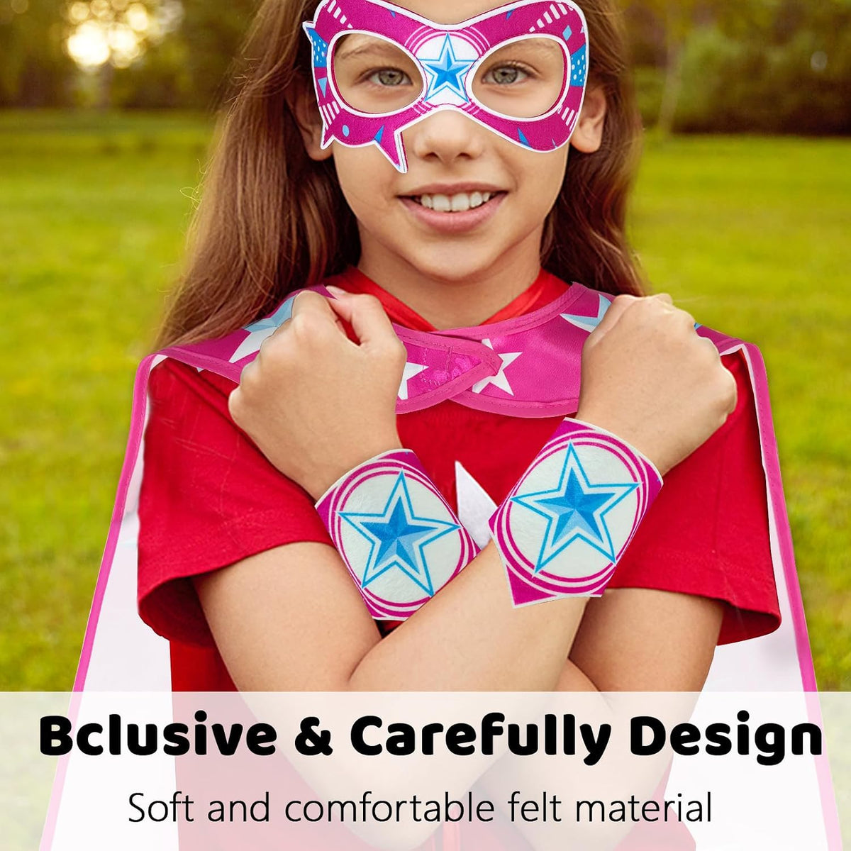 iROLEWIN Kids Superhero-Capes Mask for Boys Girls Superhero-Costumes