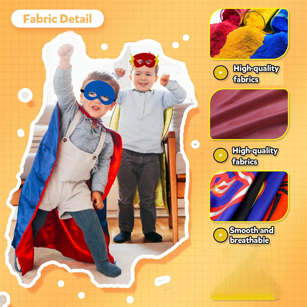 Kids Capes and Masks Boys Girls Costumes for Halloween Christmas Cosplay Dress Up