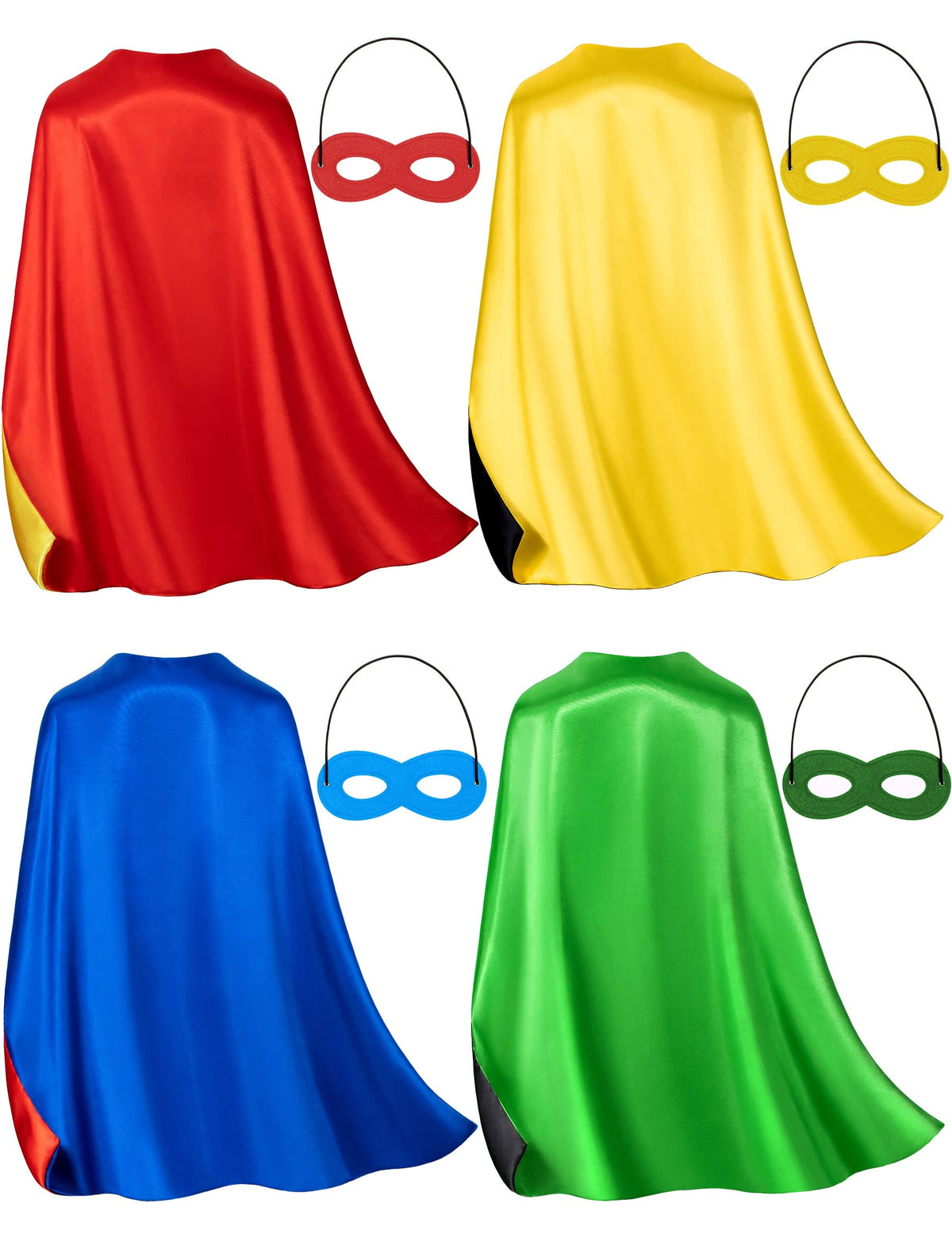 Double-Sided Superhero Capes and Masks for Kids - Perfect for Christmas, Halloween, Cosplay, and Parties