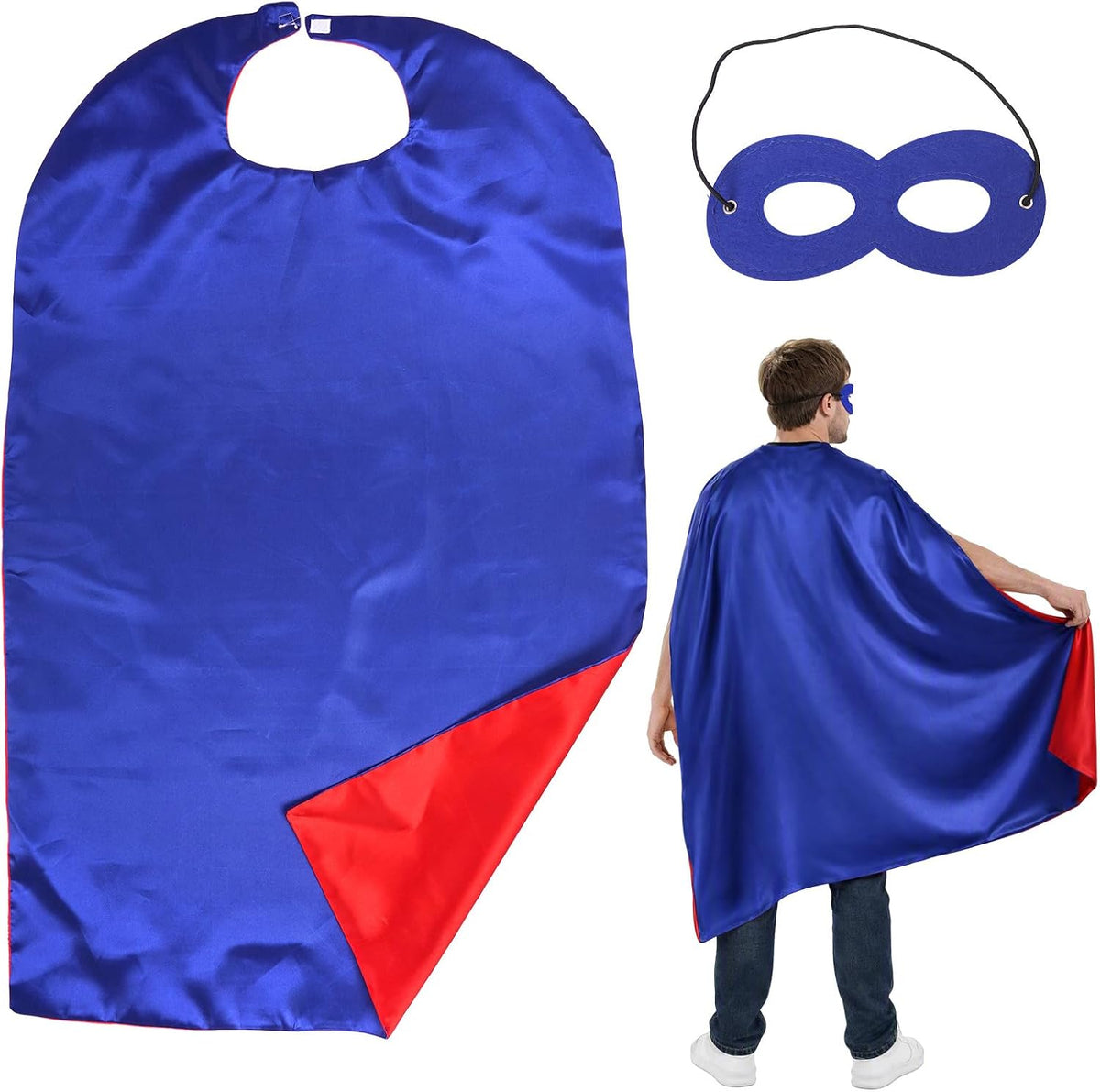 Adult Cape and Mask for Man and Woman Halloween Vampire Capes