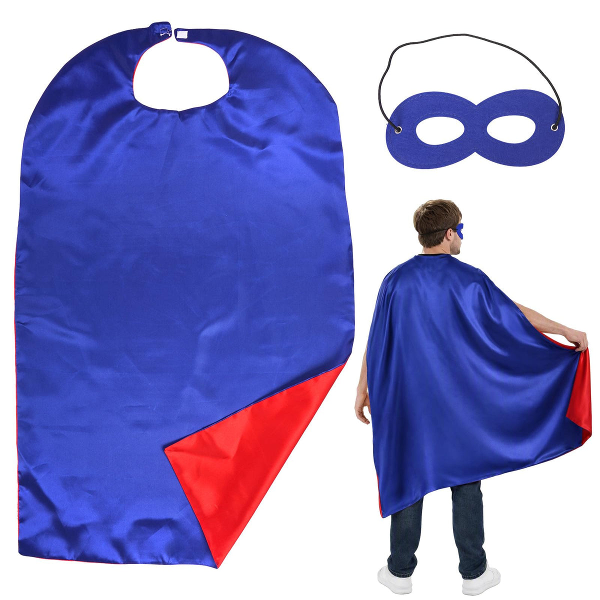 Adult Cape and Mask for Man and Woman Halloween Vampire Capes