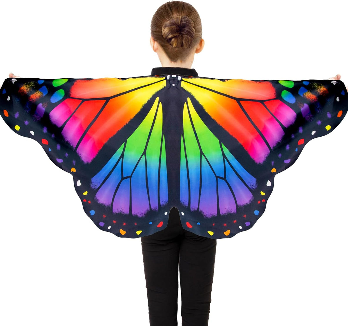 D.Q.Z Toddler-Kids Butterfly Wings Cape for Girls, 3T-6T Halloween Costume