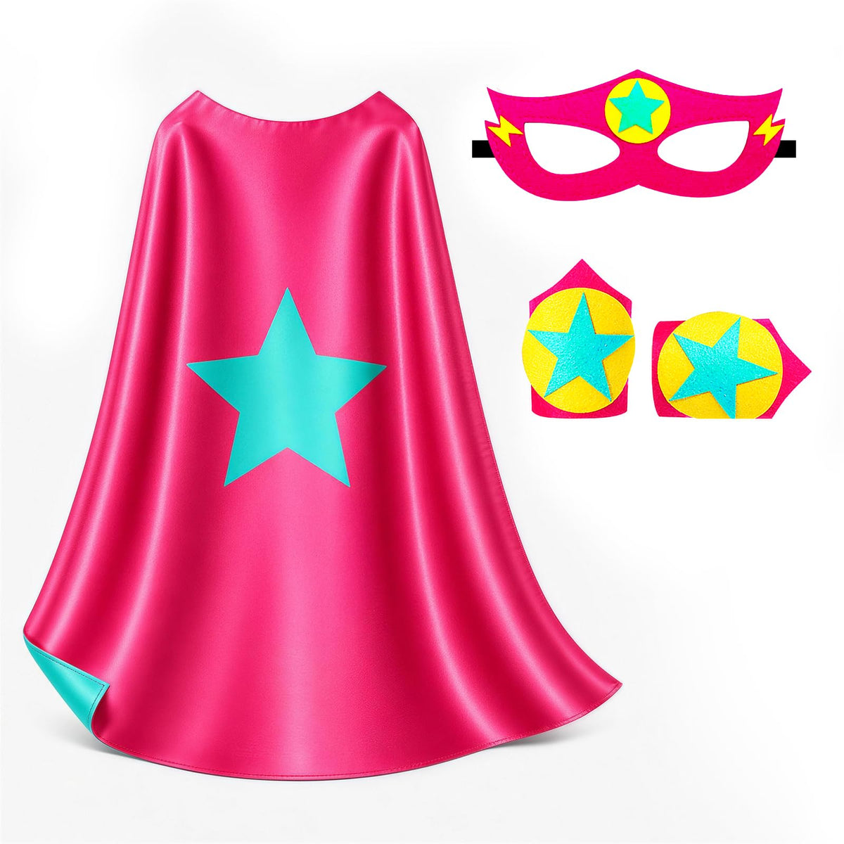 iROLEWIN Kids-Superhero-Cape and Mask for Boys-Girls Super-Hero-Costumes