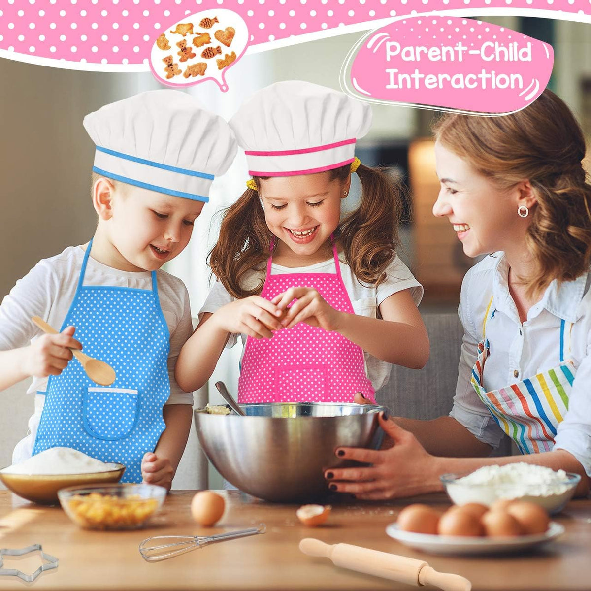 Gifts for 2-8 Year Old Girls Boys,Chef Costume Set Kids Apron for Girls Toddler Birthday Xmas Gifts for Kids Stocking Stuffer