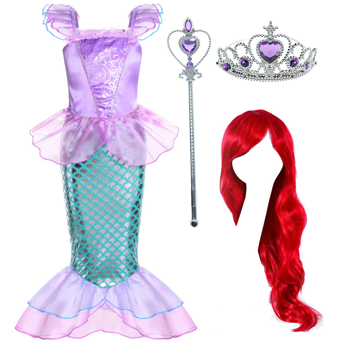 Joy Join Little Mermaid Costume for Girls Dress Up