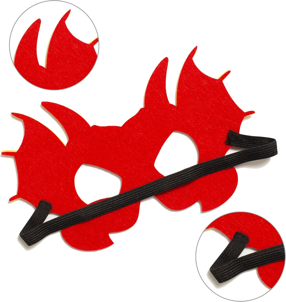 Dragon & Knight Felt Masks for Kids – 4 Pack Fairy Tale Costume Kit for Toddler Kids Role Play, Dress-Up, Story Time, Learning Activities & Birthday Party Favors