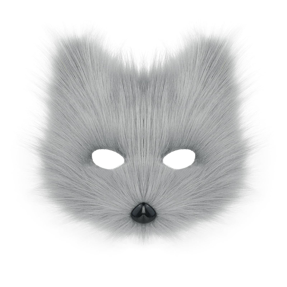 Animal Fox Wolf Mask Halloween Party Cosplay Costumes Props Plush Cat Half Face Masks Carnival Christmas Masquerade