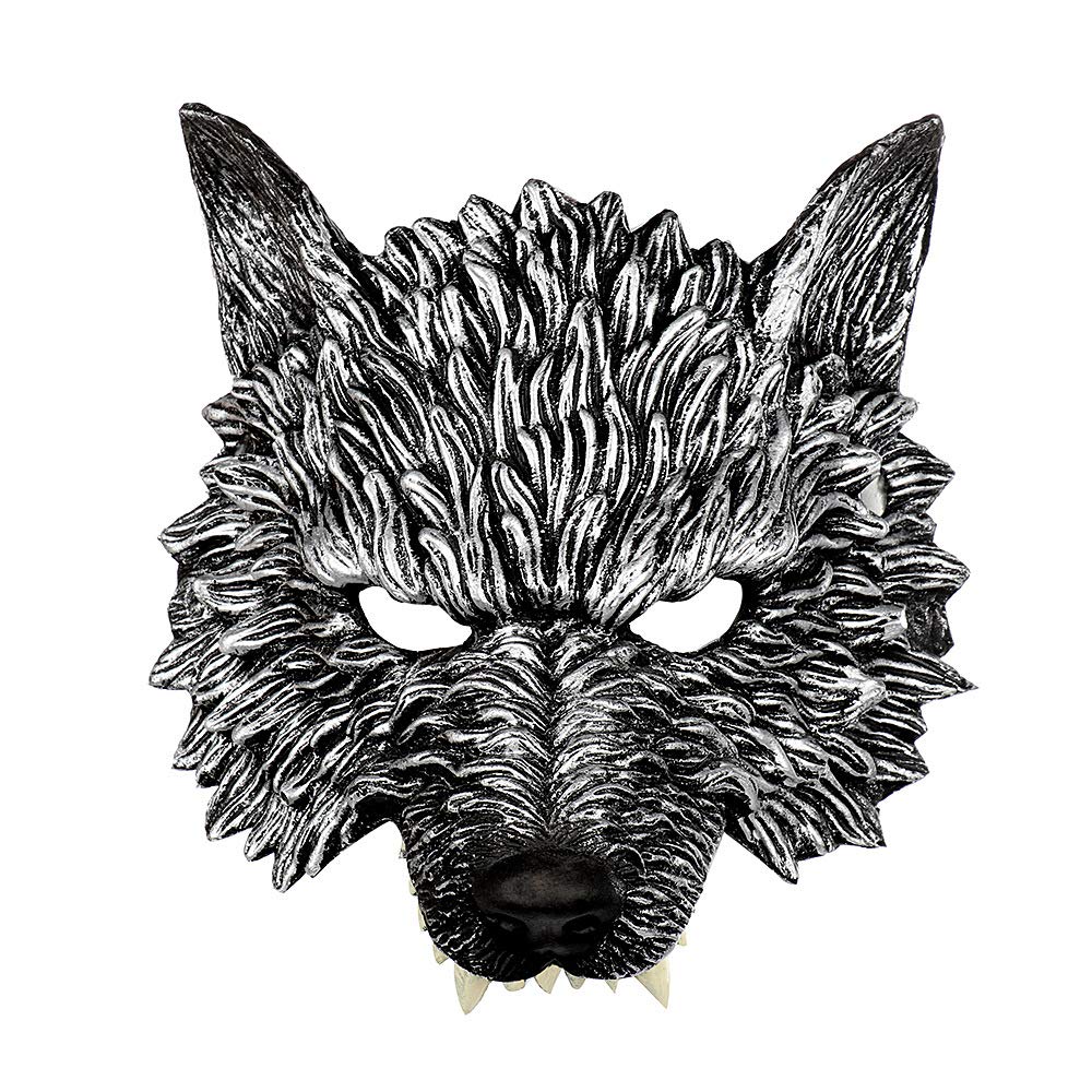NewL Halloween 3D Animal Half Face Mask Masquerade for Women and Men