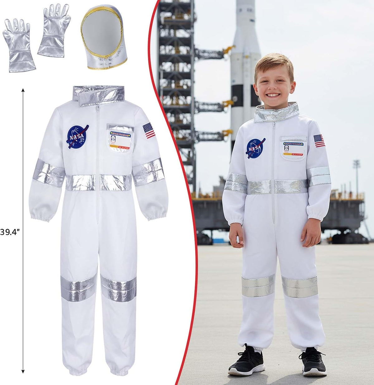 4 in 1 Toddler Dress Up Clothes 3-8 Year Career Dress Up Doctor Astronaut Police Vest Fireman Costume Kids Pretend Play Toys Christmas Birthday Gifts 3 4 5 6 7 year old Boy Toys Halloween Costumes