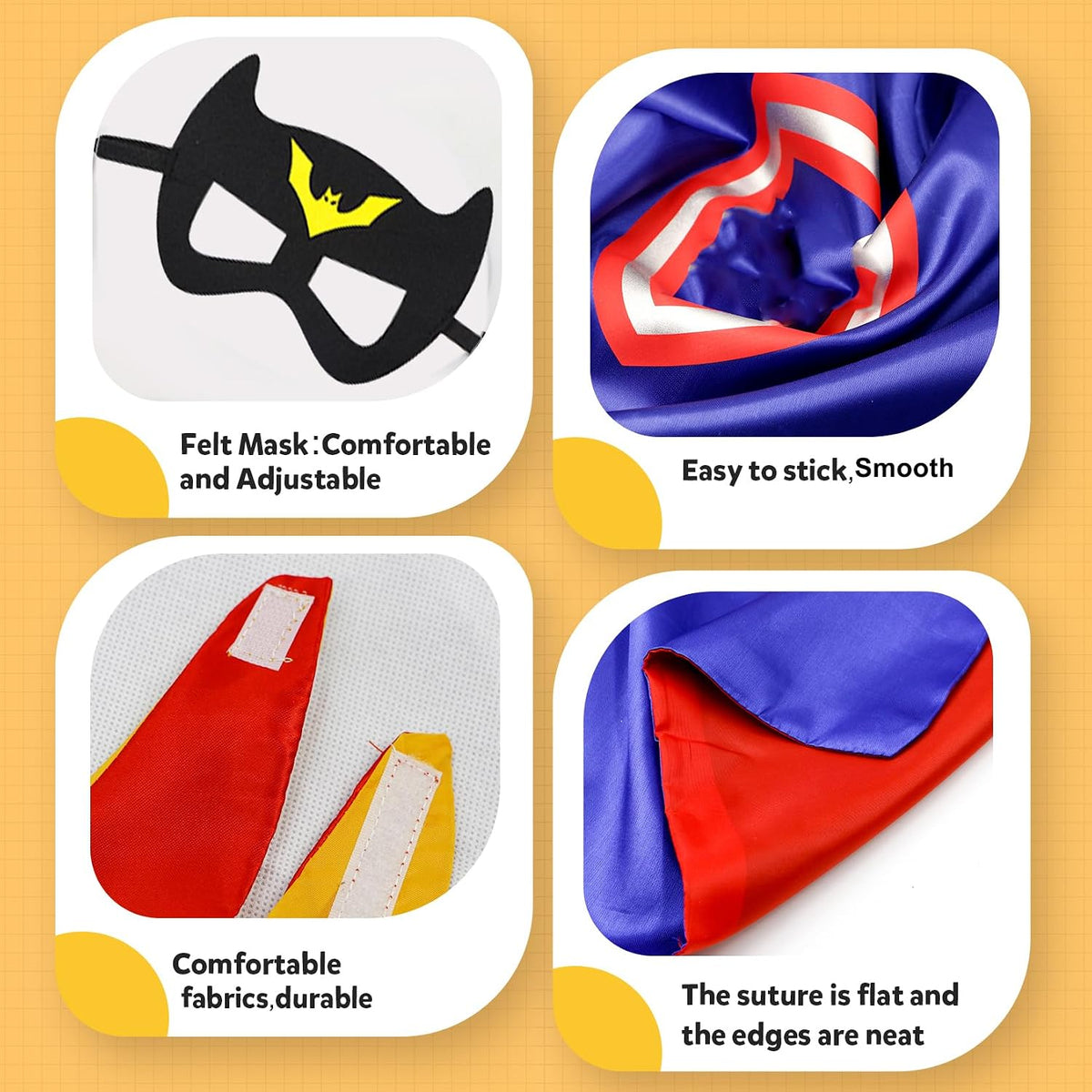 Kids Capes and Masks Boys Girls Costumes for Halloween Christmas Cosplay Dress Up