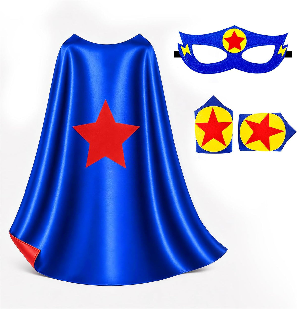 iROLEWIN Kids-Superhero-Cape and Mask for Boys-Girls Super-Hero-Costumes