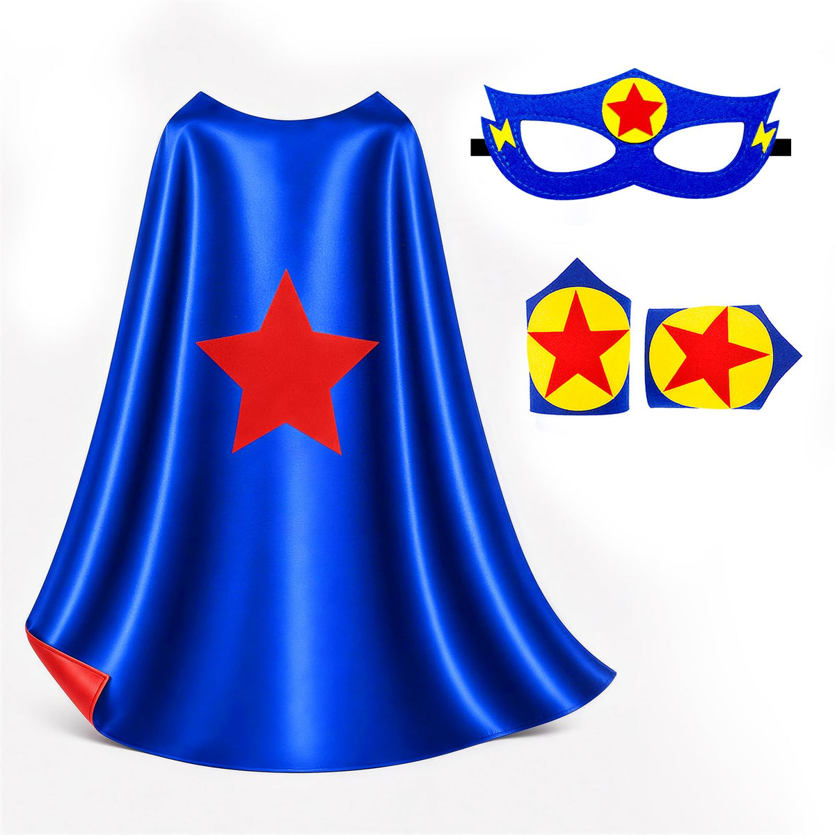 iROLEWIN Kids-Superhero-Cape and Mask for Boys-Girls Super-Hero-Costumes