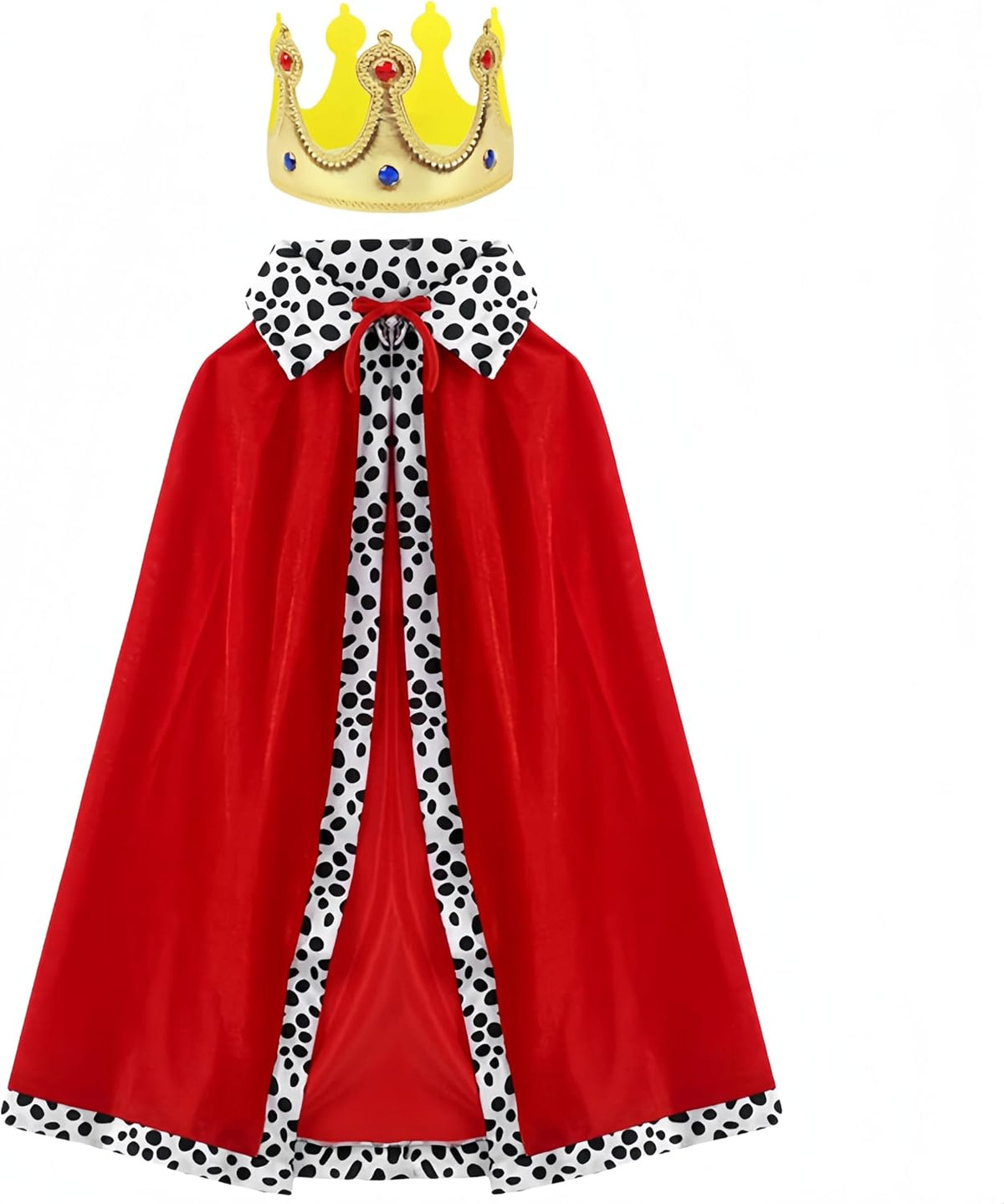 Proumhang Kids King Cape,Kids Prince Cloak with Crown,Queen Royal Robe for Boys Girls,Coronation Cloak,80cm