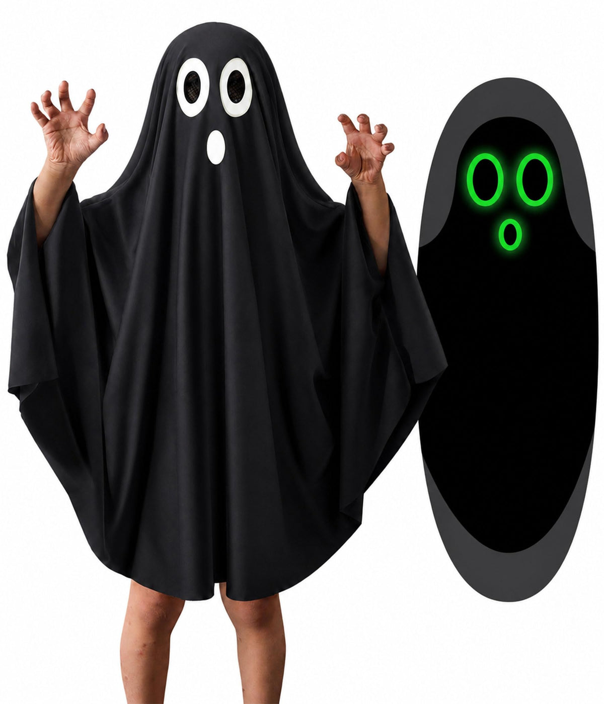 Ghost Costume for Kids,Boy Girl Toddler Ghost Halloween Costume boo Cloak
