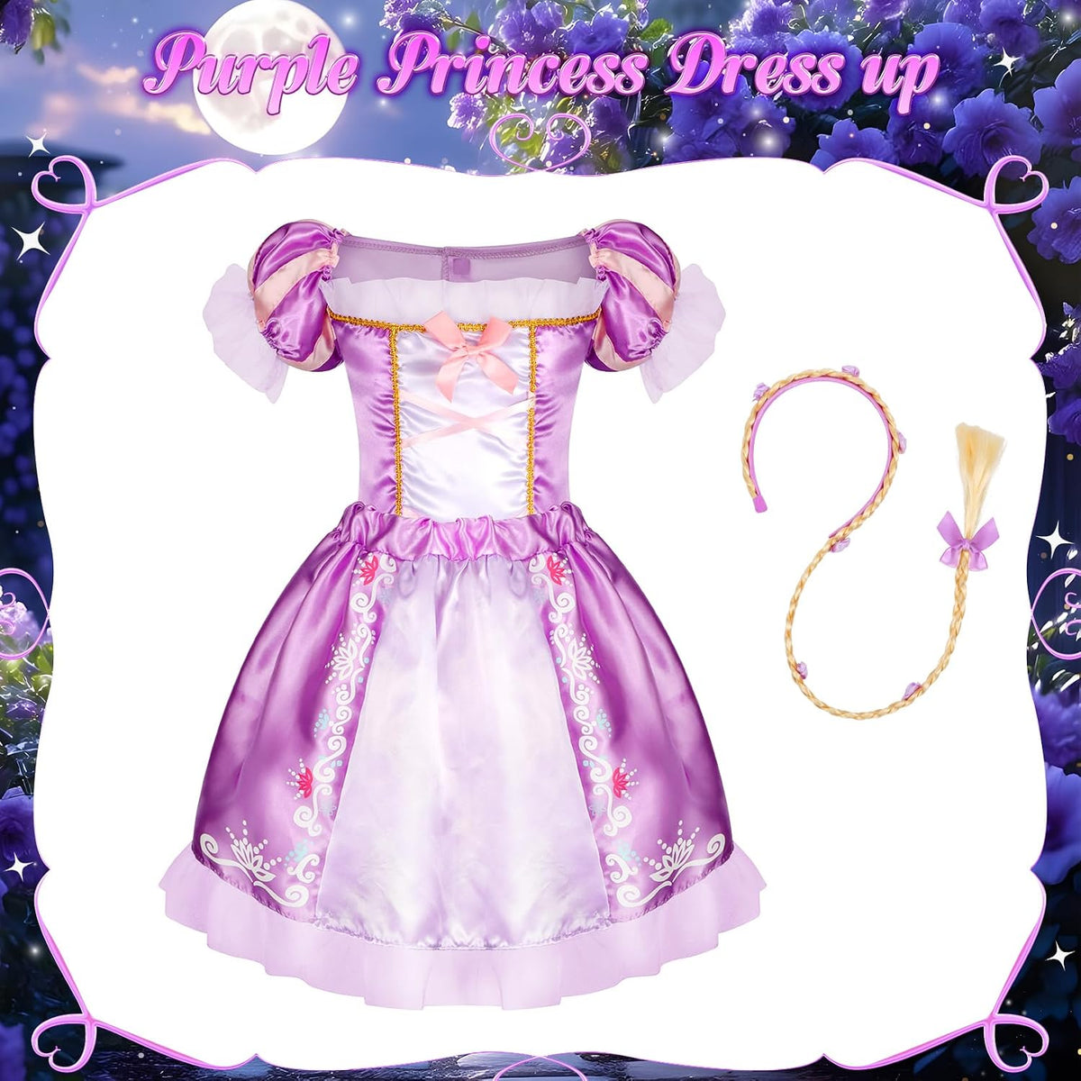 VGOFUN Princess Dress up Clothes for Girl 4-6,Princess Costumes for Girls