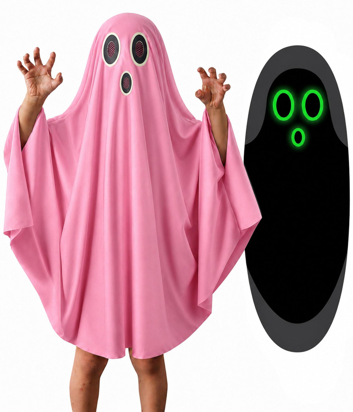 Ghost Costume for Kids,Boy Girl Toddler Ghost Halloween Costume boo Cloak