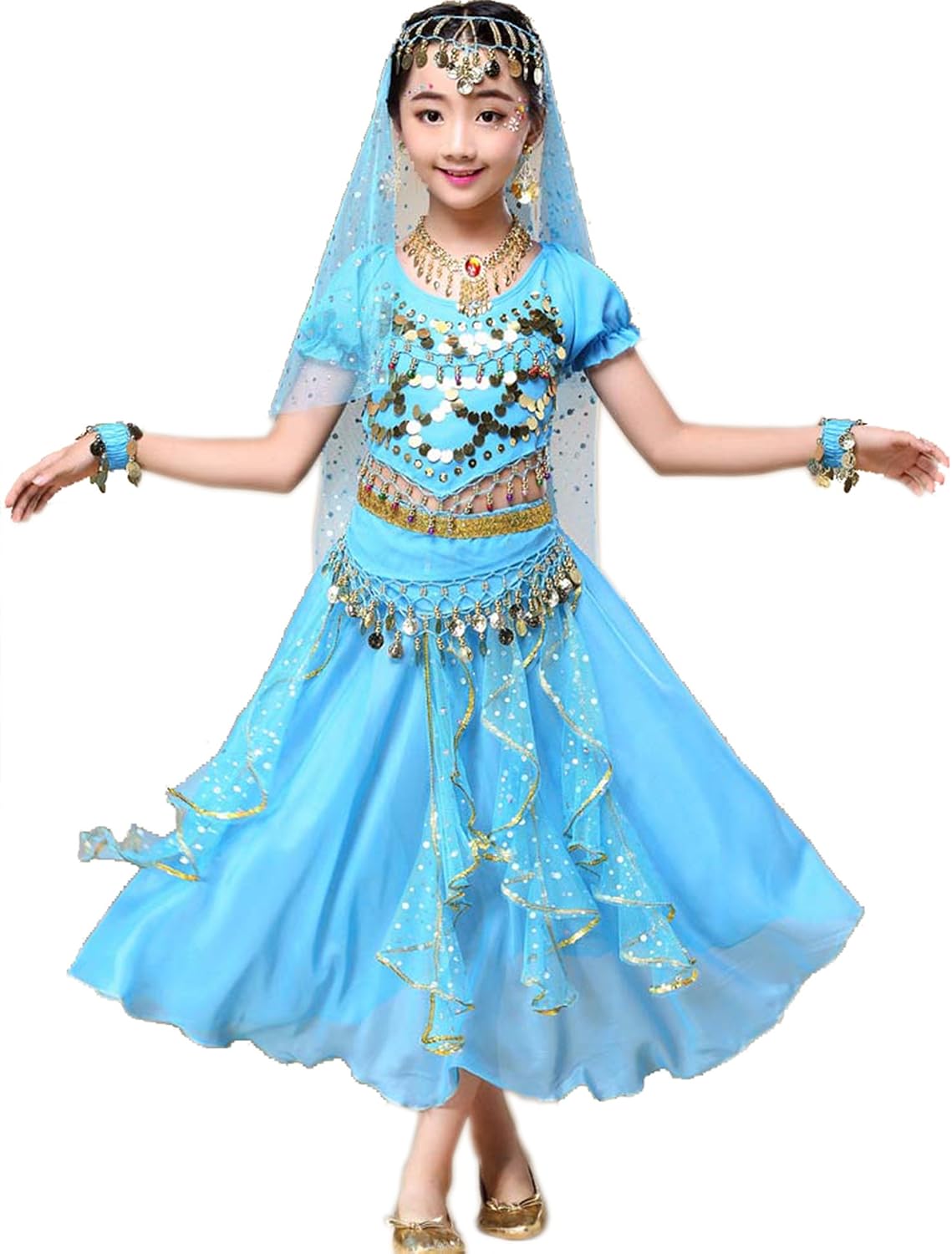 Astage Girl Belly Dance Sequin Indian Dance Costume Halloween Wear Carnival Sets