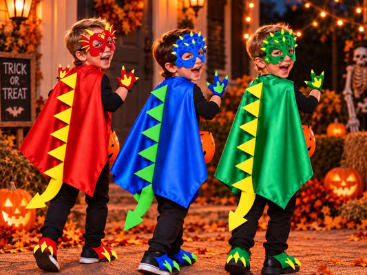 iROLEWIN Dinosaur-Costume for Kids Dinosaur-Capes Masks Claws as Dress Up