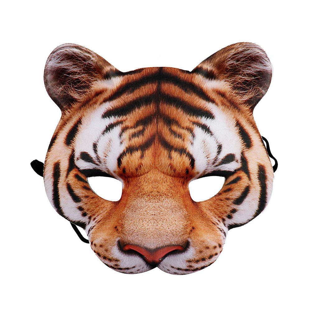 NewL Halloween 3D Animal Half Face Mask Masquerade for Women and Men