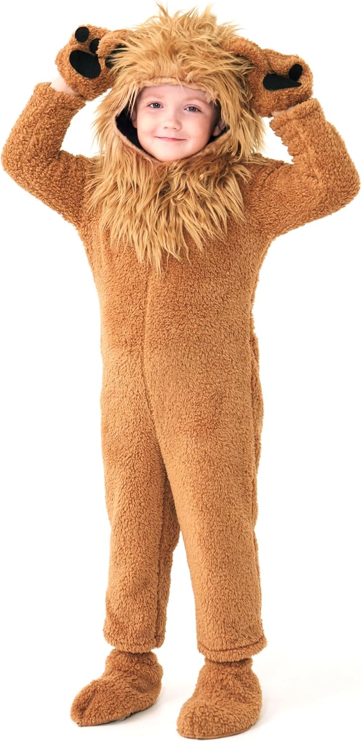 Kids Lion Costume,Boys Lion Onesie Halloween Animal Costume