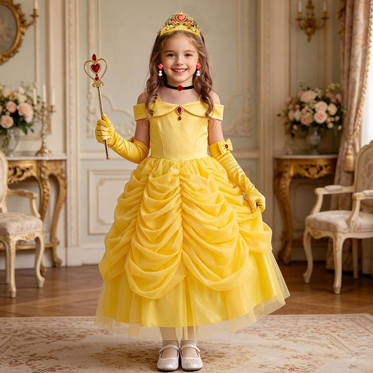 iTVTi Girls Yellow Princess Dress with Accessories