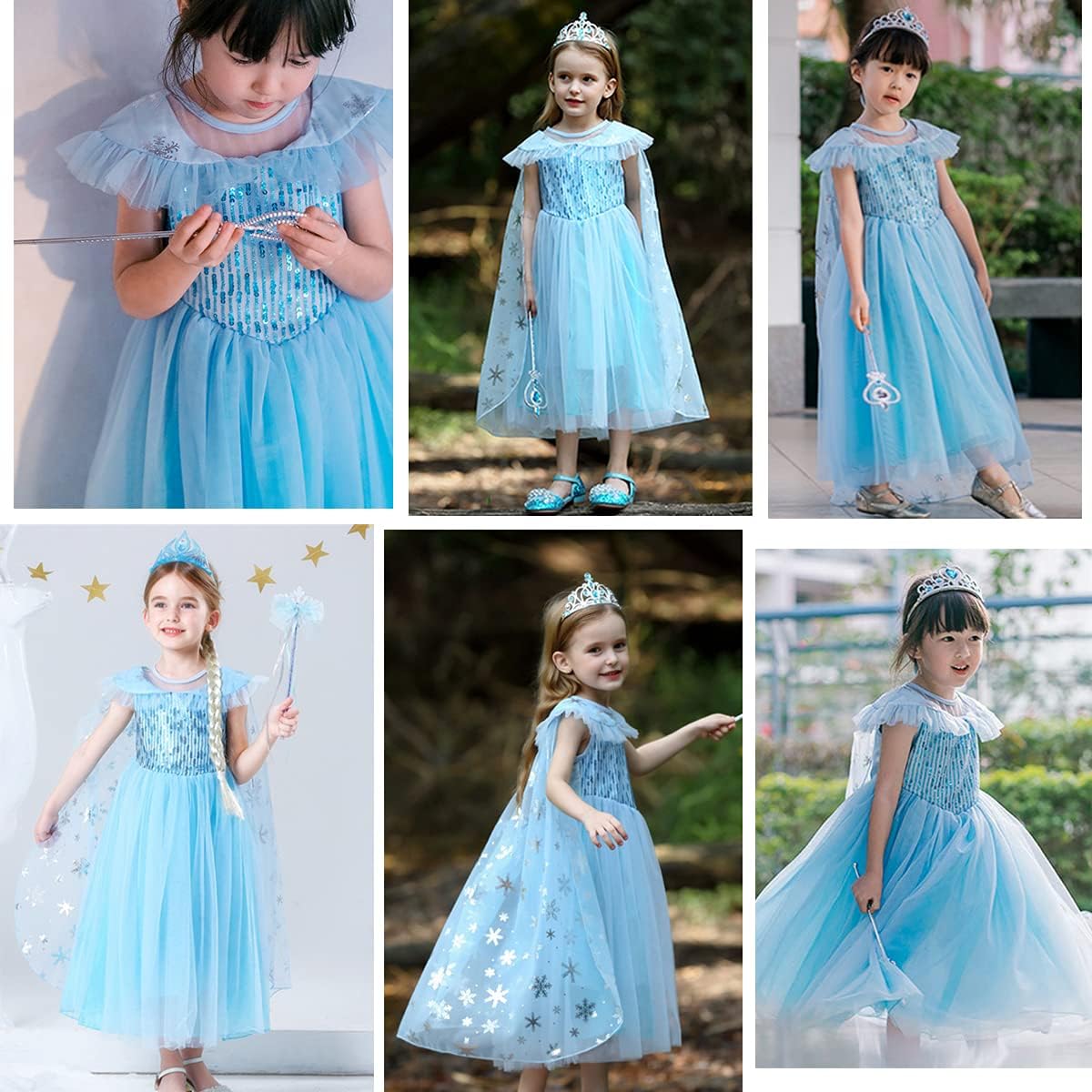 iTVTi Little Girls Blue Princess Dress with Accessories