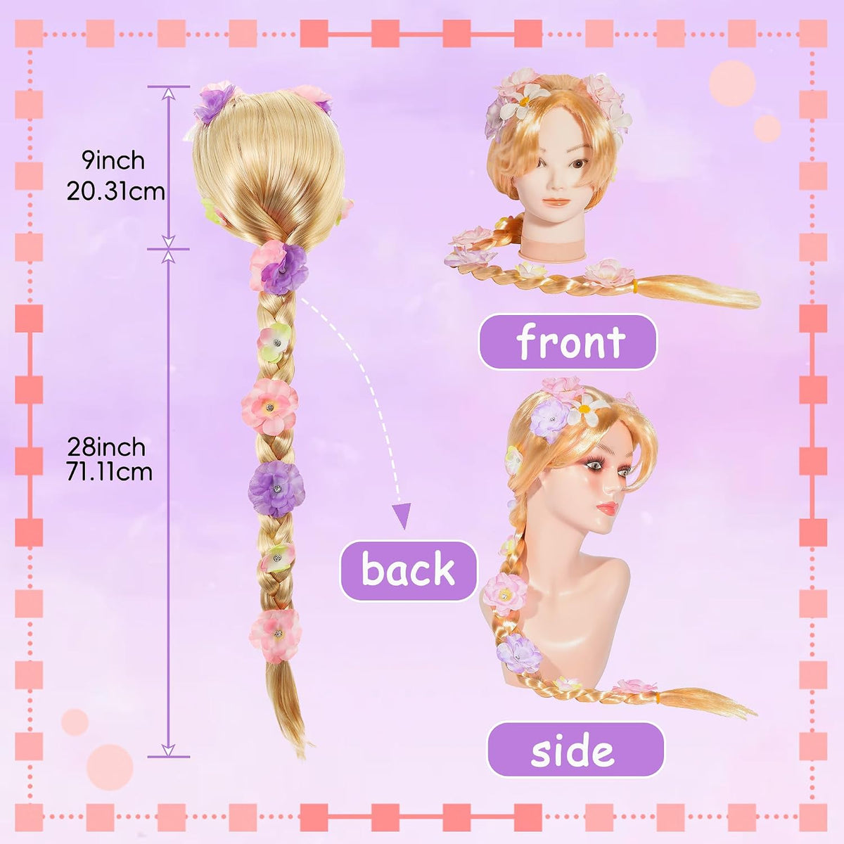 Lingway Toys Girls Purple Princess Dress Costume,Rapunzel Dress For Girls