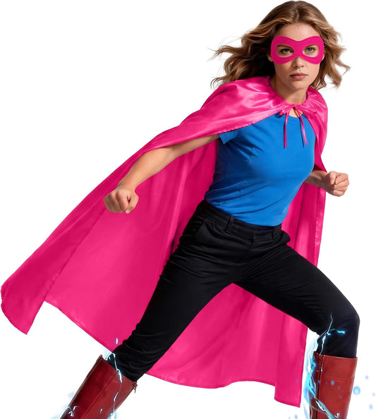 D.Q.Z Superhero Capes and Masks for Adults Bulk-Men Women Super Hero Costume Halloween Dress Up Party Favors -7 Pack