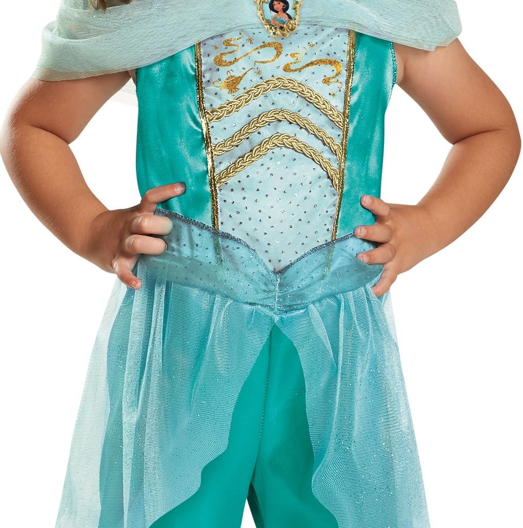 Disney Alladin Jasmine Toddler Costume, Officially Licensed Disney Princess Halloween Dress-Up, Size (4-6x)
