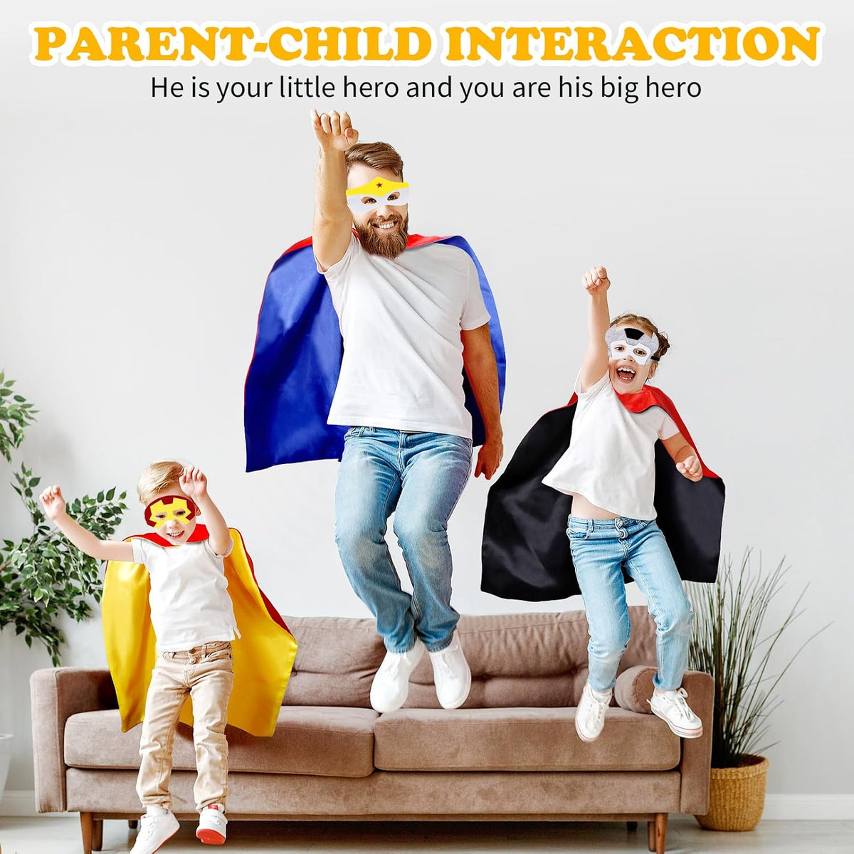 InPoTo Superhero Capes for Kids,Hero Capes and Masks Fit for 4-12years old boy and girls Dress up and Holiday Costumes.