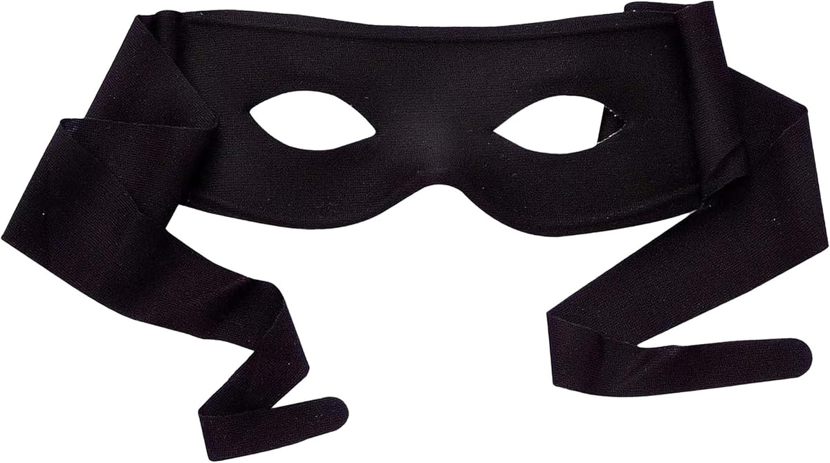 Black Bandit Mask | Black Eye Mask Costume | Masquerade Half Masks | Villian Dress Up Accessories | Superhero Costumes Accessories | Ninja Eye Masks | Masquerade Costume Accessory | 7"