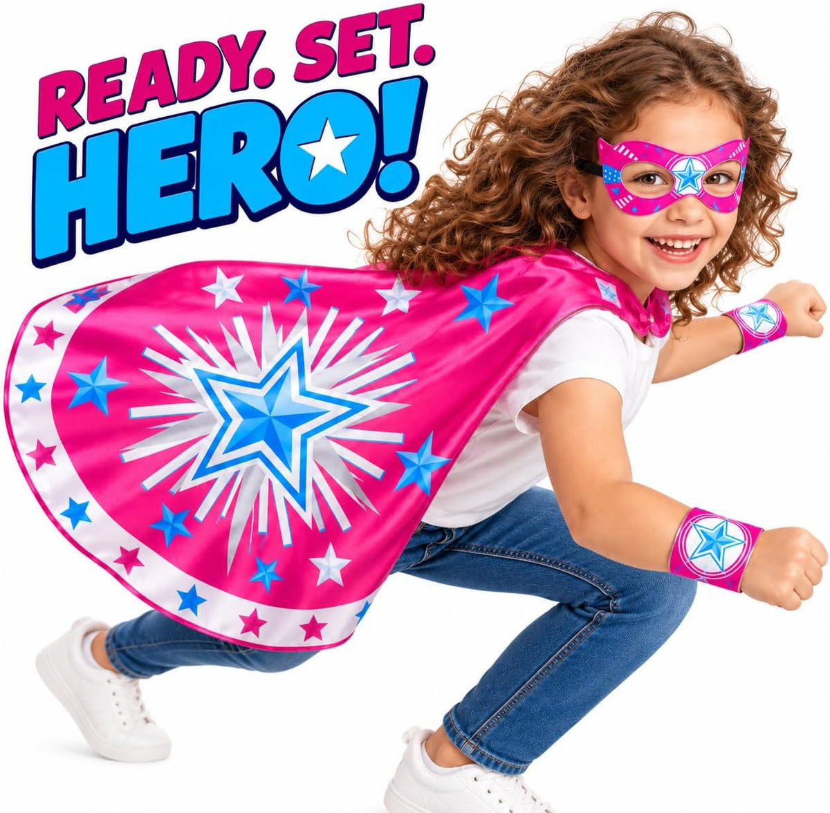 iROLEWIN Kids Superhero-Capes Mask for Boys Girls Superhero-Costumes