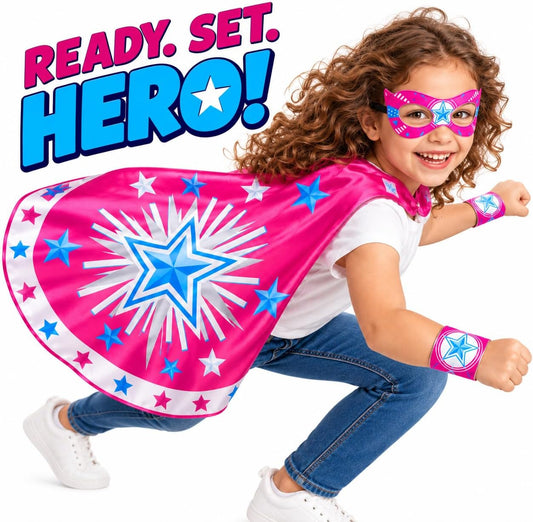 iROLEWIN Kids Superhero-Capes Mask for Boys Girls Superhero-Costumes
