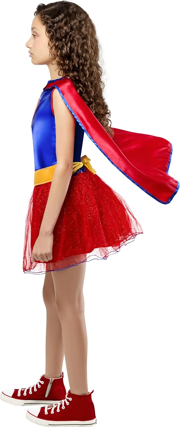 Rubies at Party City DC Comics Superheroes: Supergirl Costume Dress for Kids, Girl's Medium
