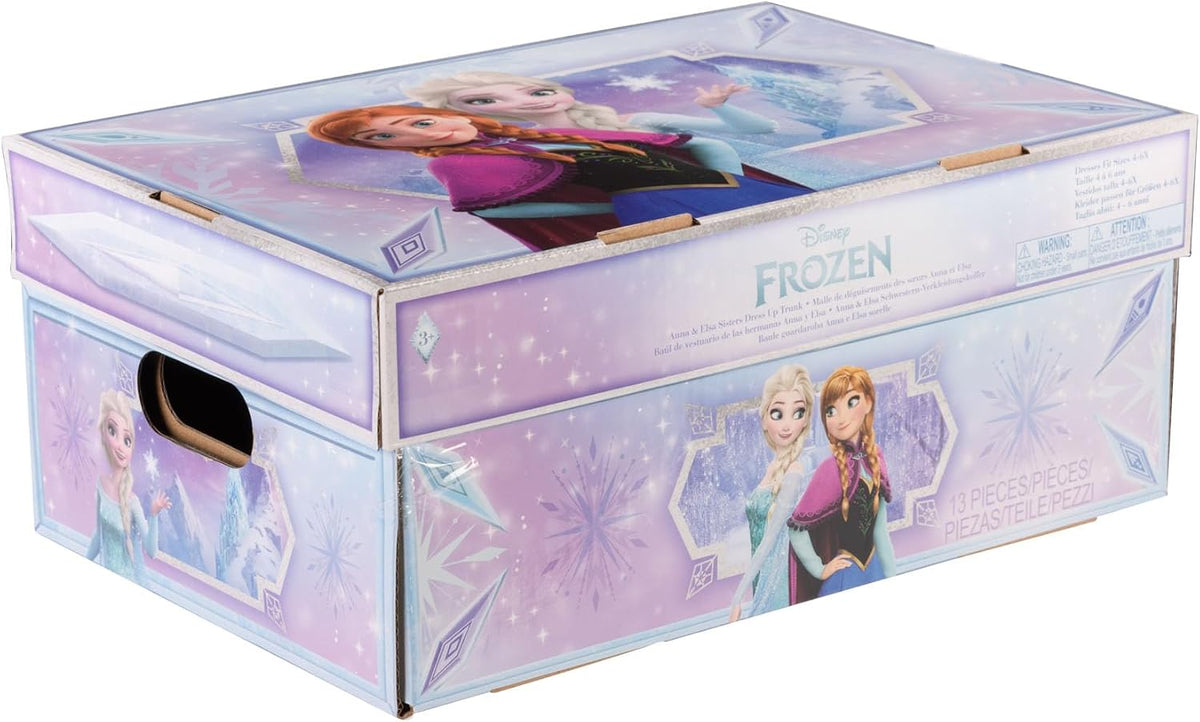 Disney Princess Dress Up Frozen Elsa & Anna Trunk Size 4-6X