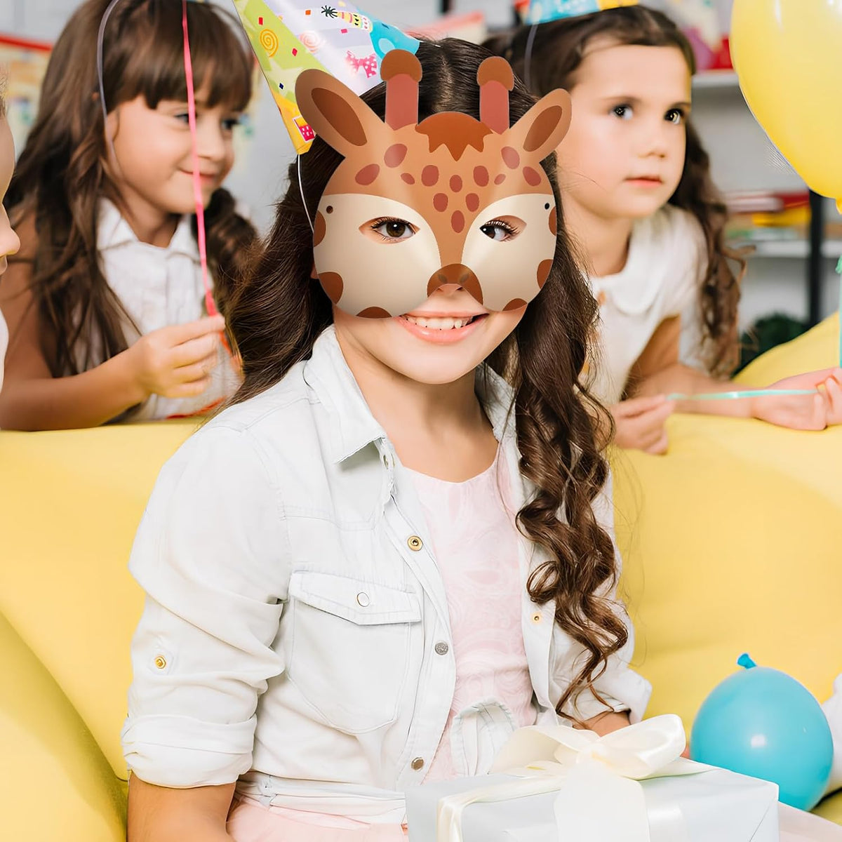 KESYOO 16pcs Paper Animal Masks Cute Jungle Animal Cosplay Masks for Kids Birthday Party Dress Up Favors