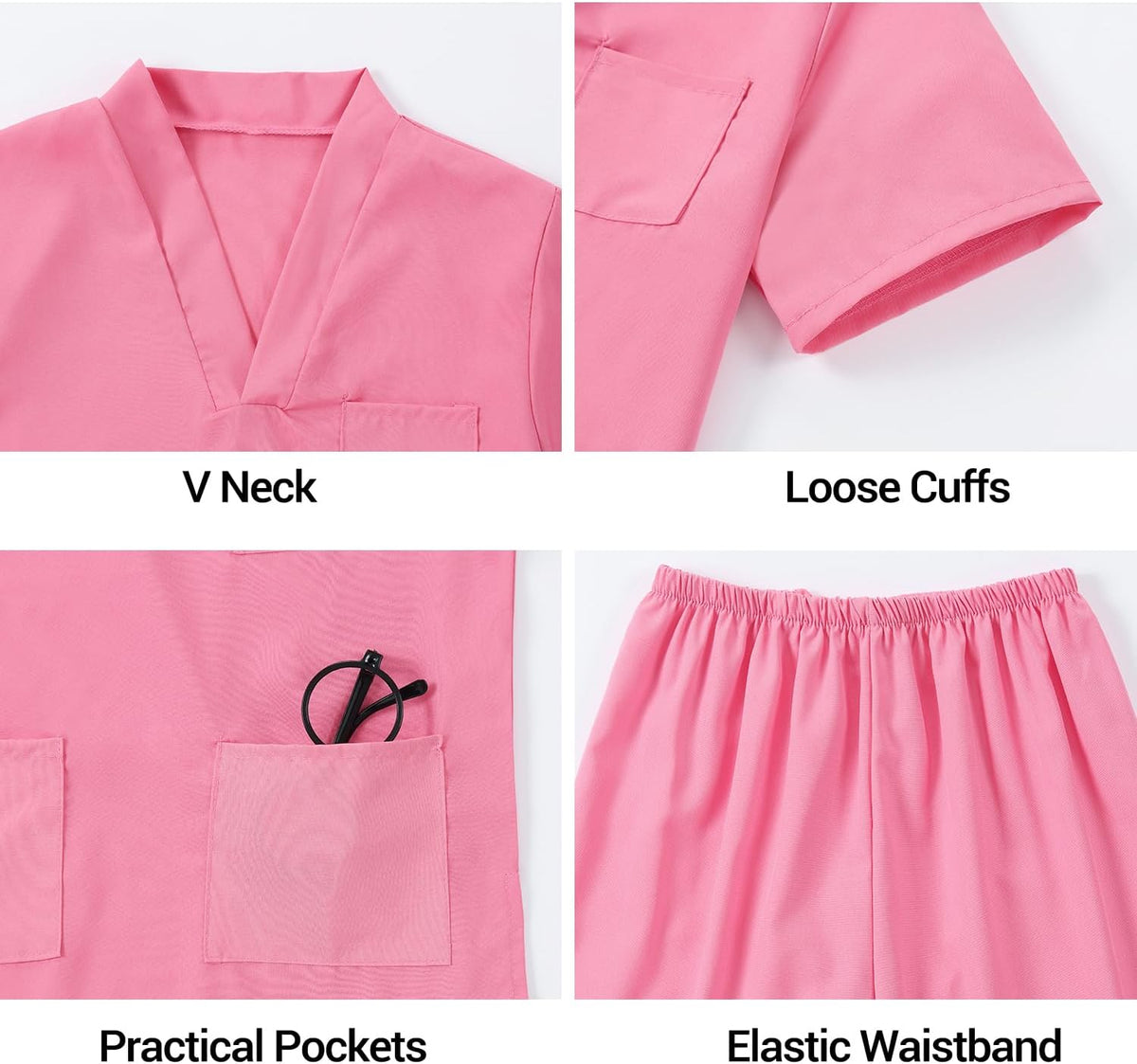 BOMLY Doctor Costume for Kids 7Pcs Toddler Scrubs Set for Boys and Girls