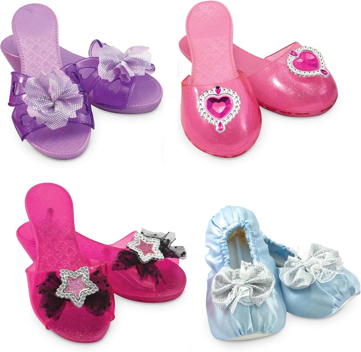 Melissa & Doug Step In Style 4-Pair Dress-Up Shoes Play Set