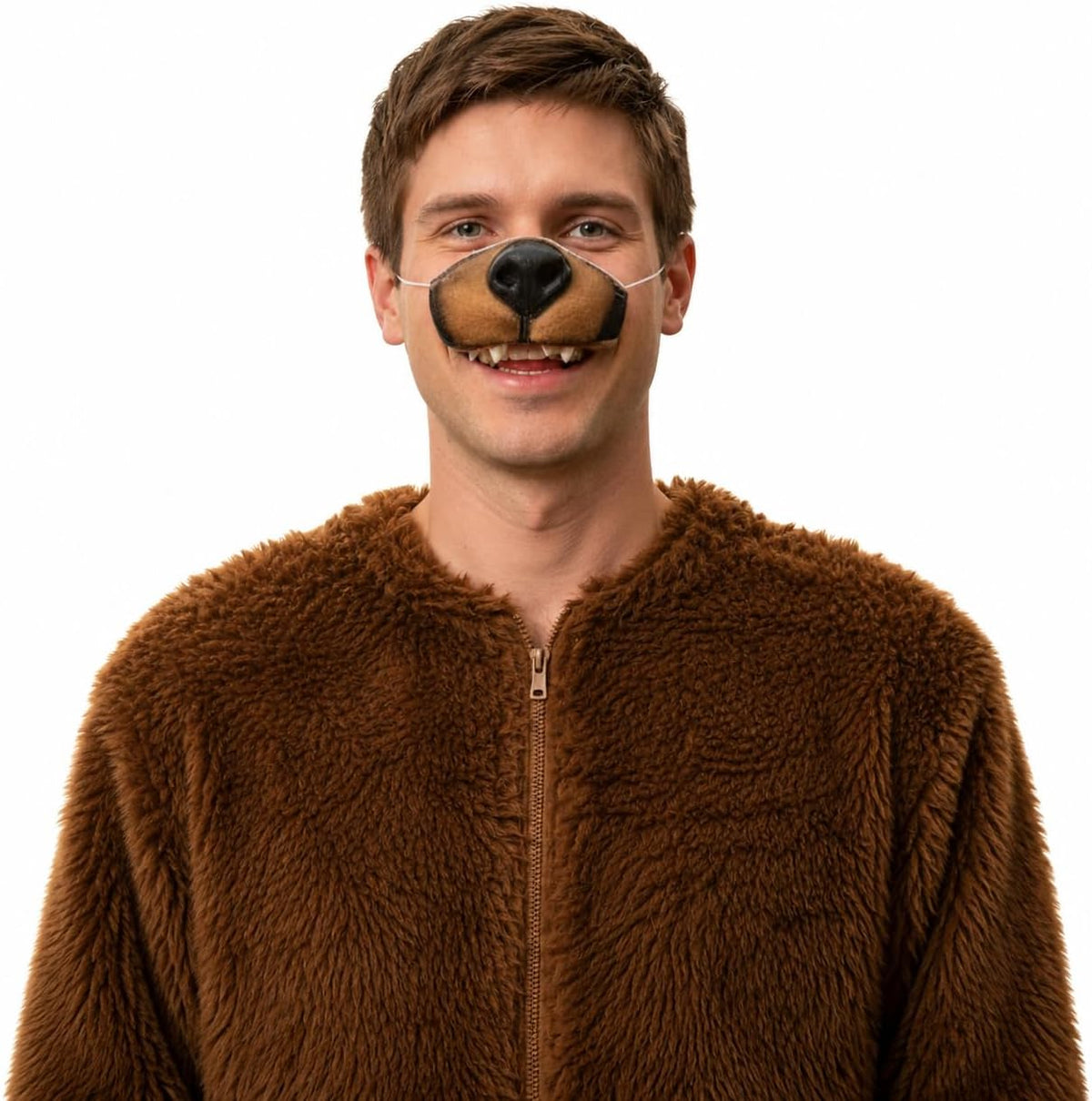 Vaulted Skulls & Co Bear Nose | Brown Bear Nose | Bears Costume Noses | Animal Snout Mask | Dress Up Teddy Bears Noses | Animal Snout Costume | Elastic Strap | Brown and Black