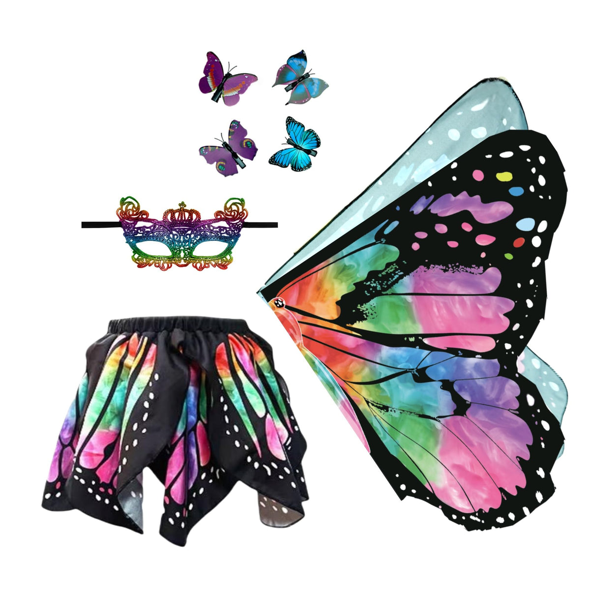 Niurui Kids Fairy Butterfly Wings Costume for Girls Halloween Toddler Dress Up Play Costumes Christmas Party Favors Gifts
