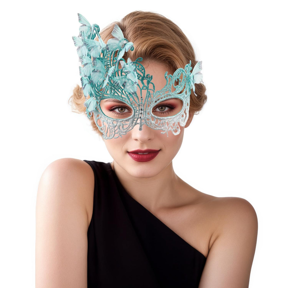 pink halloween Masquerade mask for women and girls - Mardi Gras butterfly mask for halloween Costume parties