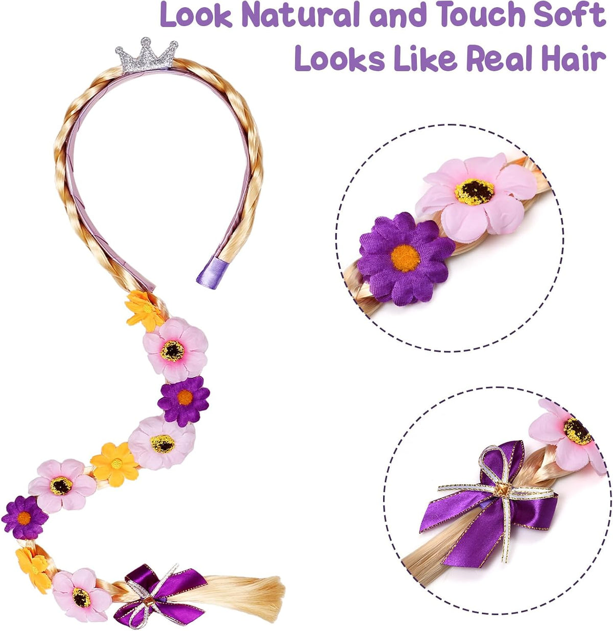 G.C Purple Princess Costume for Girls Kids Toddler, Halloween Costumes