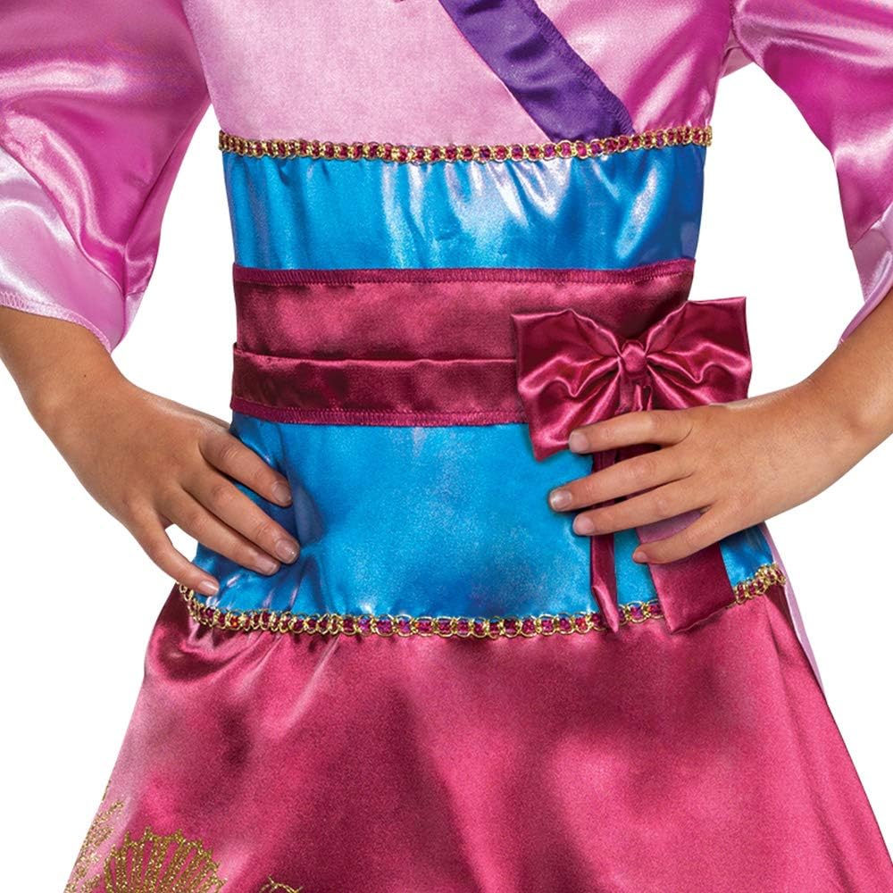 Disguise Disney Princess Mulan Costume Dress for Girls, Children's Character Dress Up Outfit, Classic Kids Size Extra Small (3T-4T) Pink (14039M)