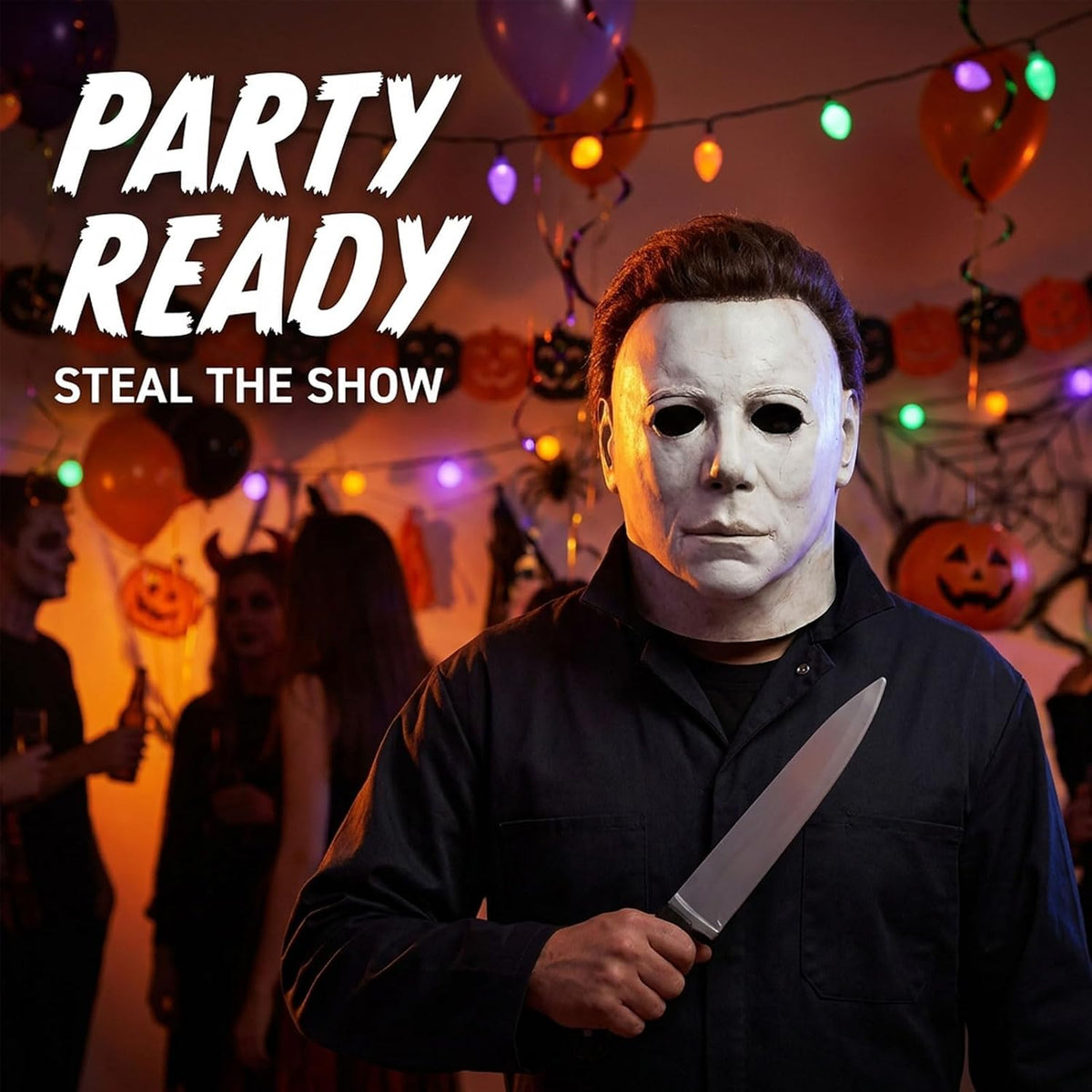 Michael Myers Full Head Latex Mask for Halloween Costume Party